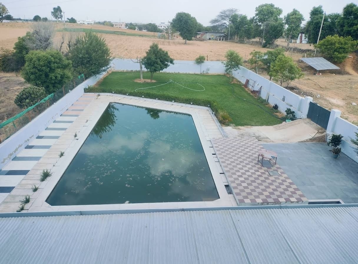 Swimming pool aerial view